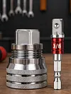 Universal Sleeve Adaptive Socket Wrench Set Wear Resist Multi-Purpose Socket Wrench Tool Multifunctional Self-Adjusting Ratchet Adapter for 3/8 Inch Drive Ratchet Torque Wrenches
