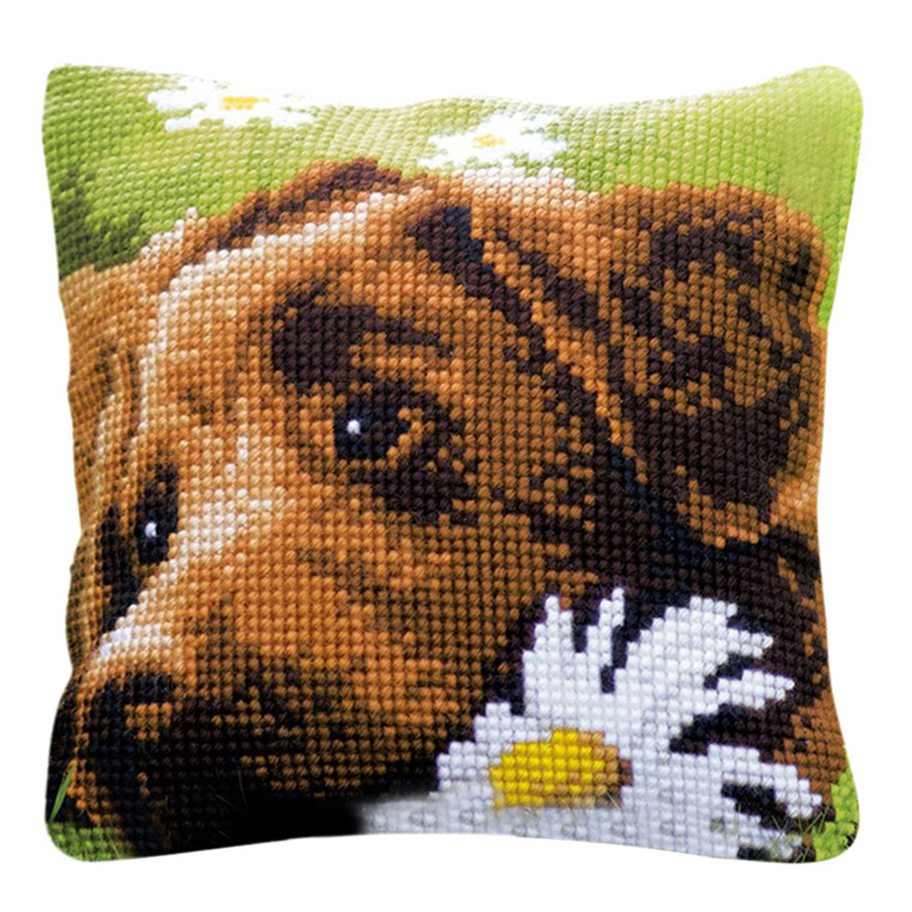 

Dog - 11CT Stamped Cross Stitch Pillowcase - 40*40CM, 501 Original