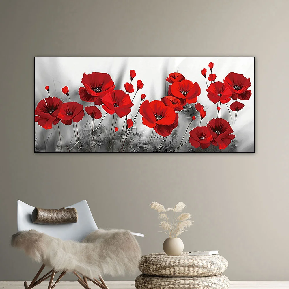 Kit De Point De Croix Compté Fleurs De Coquelicots RTO C370