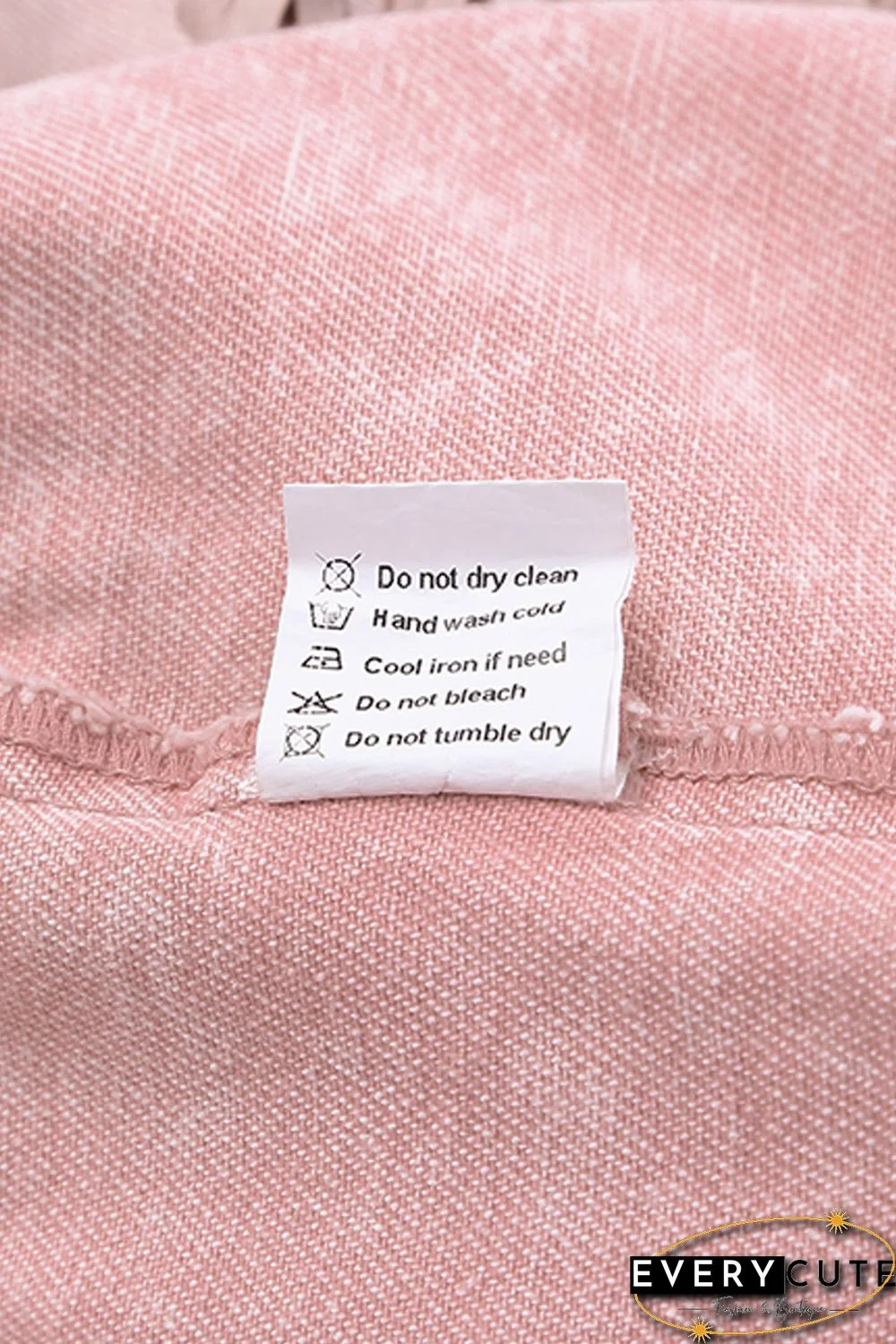 Pink Distressed Fringed Cropped Denim Jacket