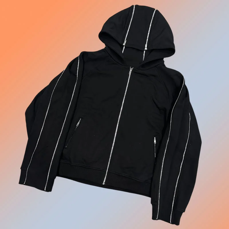 Athvotar Athvotar Vintage Zipper High Street Dark Gothic Men And Women's Same Loose Dress 2025