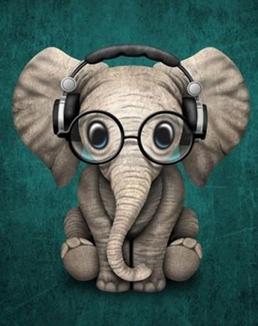 

Cute Baby Elephant – Paint By Numbers - 40*50CM, 501 Original