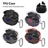 TPU Transparent Case Protective Cover with Locking Anti-scratch Headphone Protective Case with Carabiner Shockproof Fit for  Studio Buds/Studio Buds+