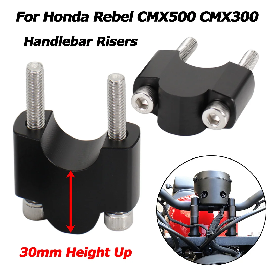  30mm Handlebar Risers For Honda Rebel CMX300 CMX500 2018-ON Handle Bar Mount