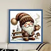 Winter Coffee Gnome-11CT Stamped Cross Stitch 40*40cm