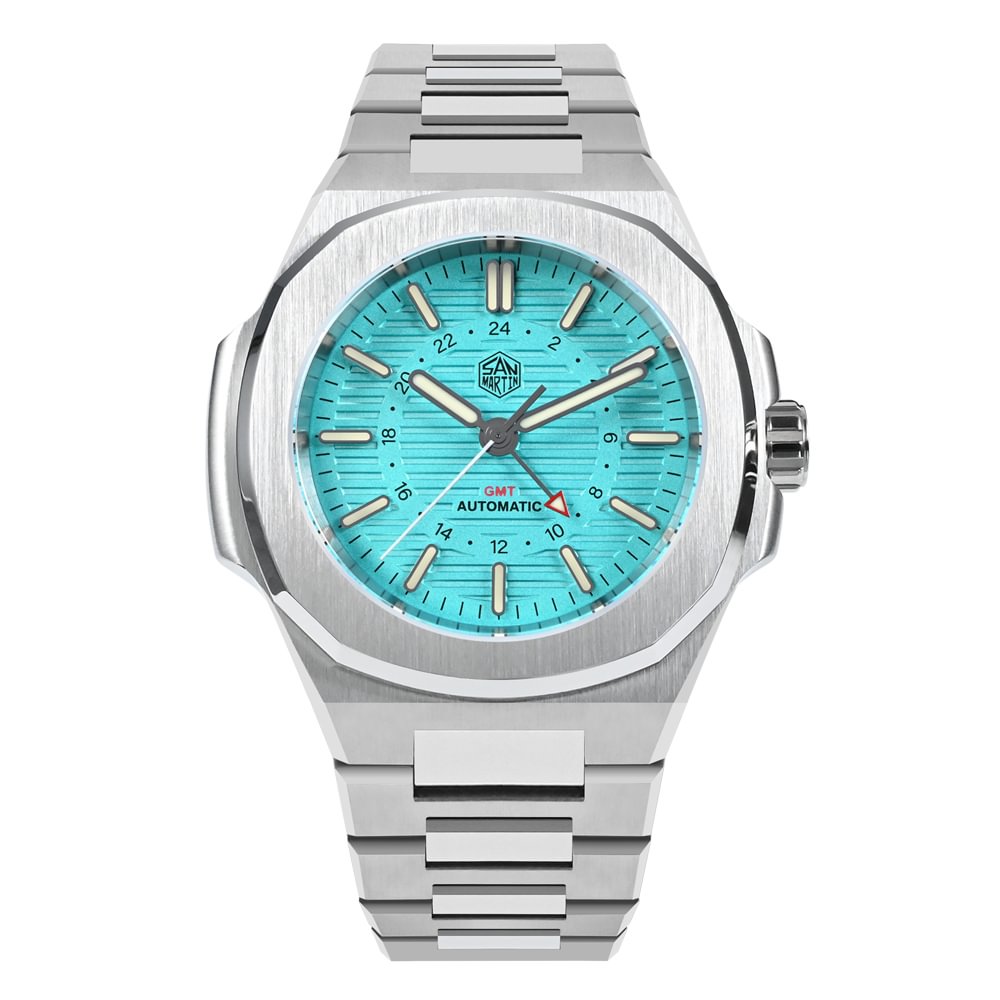 San Martin 43mm GMT Classic Business Luxury Watches SN075 San Martin Watch 