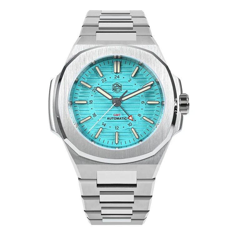 San Martin 43mm GMT Classic Business Luxury Watches SN075 San Martin Watch san martin watchSan Martin Watch