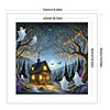 Halloween Haunted House-11CT Stamped Cross Stitch 50*50cm/19.69*19.69in