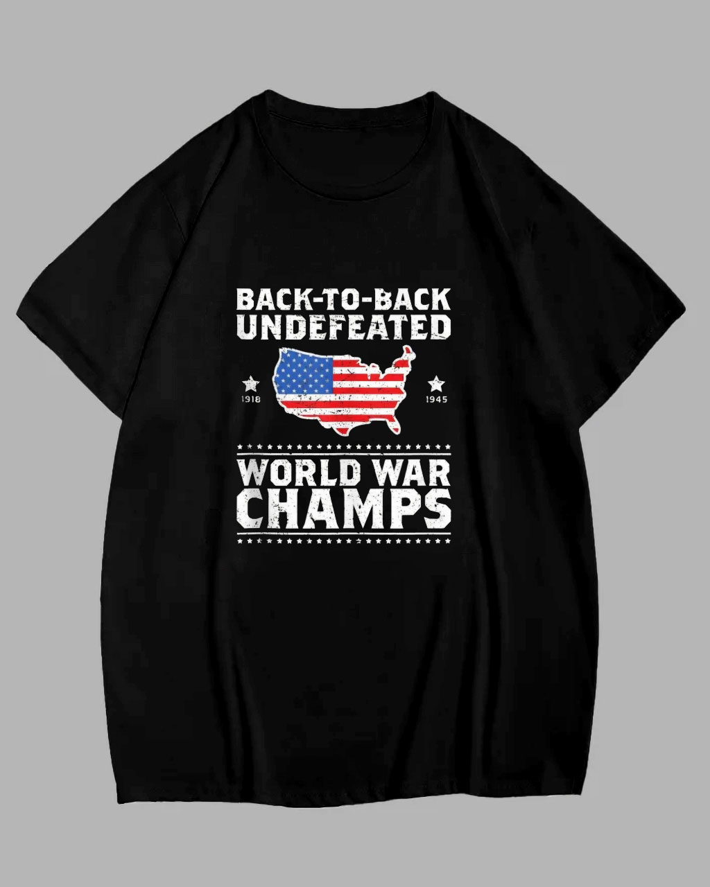 Big & Tall Guy's World War Champs Commemorative Short Sleeve T-Shirt