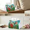 (24cm)Diamond Art Tissue Box Cover DIY PU Desktop Organizer Large(Bird)