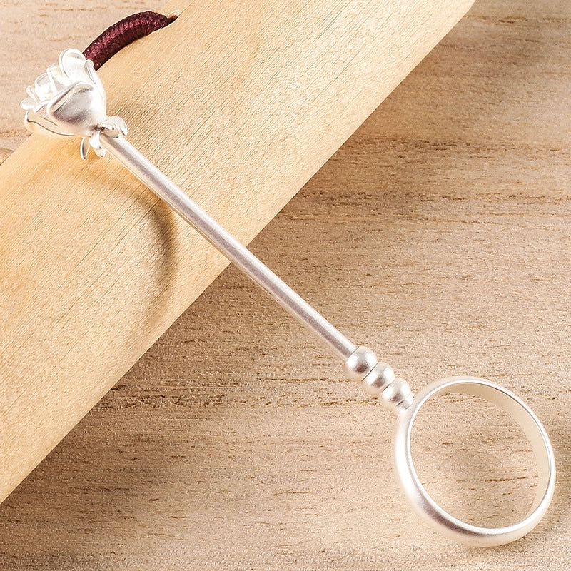 Casual Vacation Solid Color Brass Ring Cigarette Holder