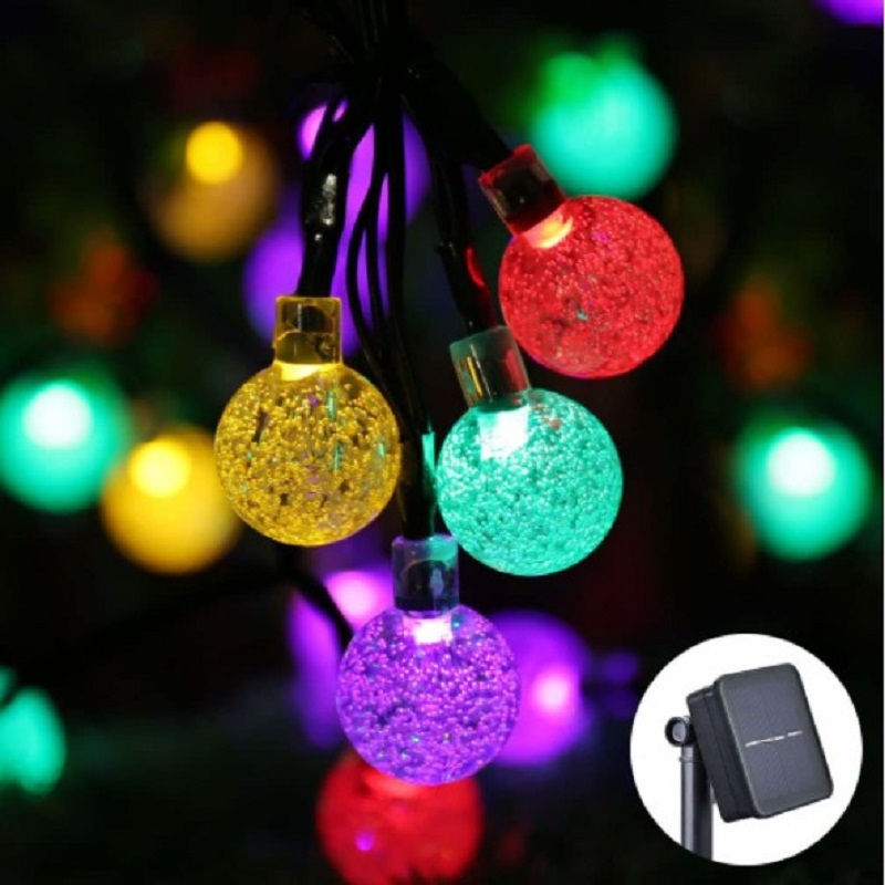 

Lyhope Solar Outdoor String Lights 20ft 30 Crystal Ball Waterproof Sol, 501 Original