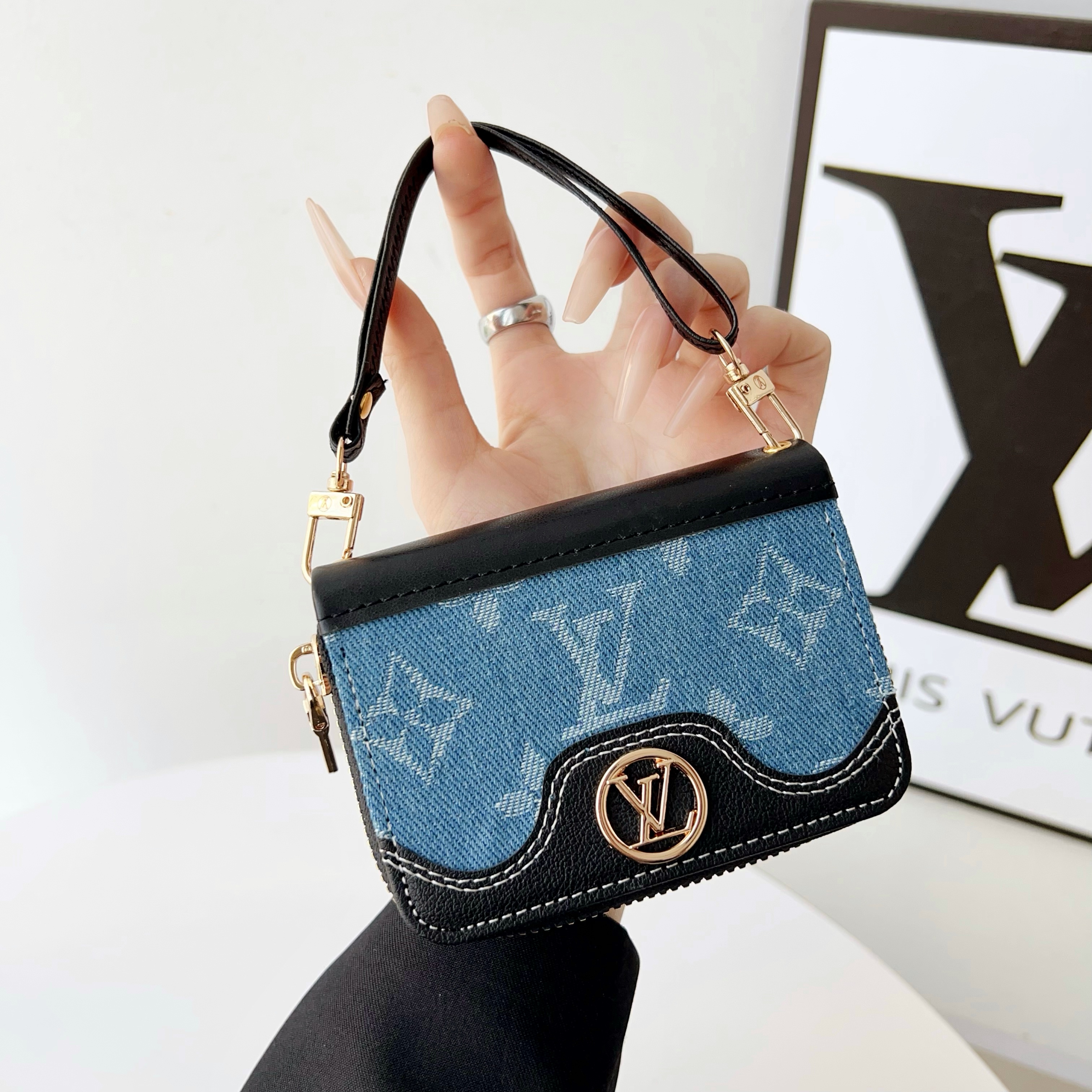Mini Louis Vuitton Handbag Zip Wallet Gucci Card Holder Leather Coin Purse