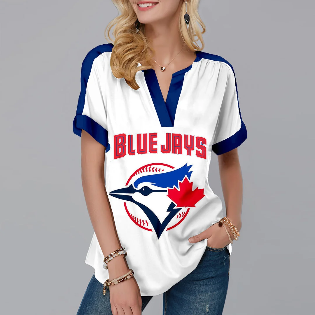 New Fashion Short Sleeve V Neck Shirt