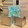 Tulip Night Light Handmade DIY Magic Cube Tulips Flower Table Lamp and Mirror Home decor Gift