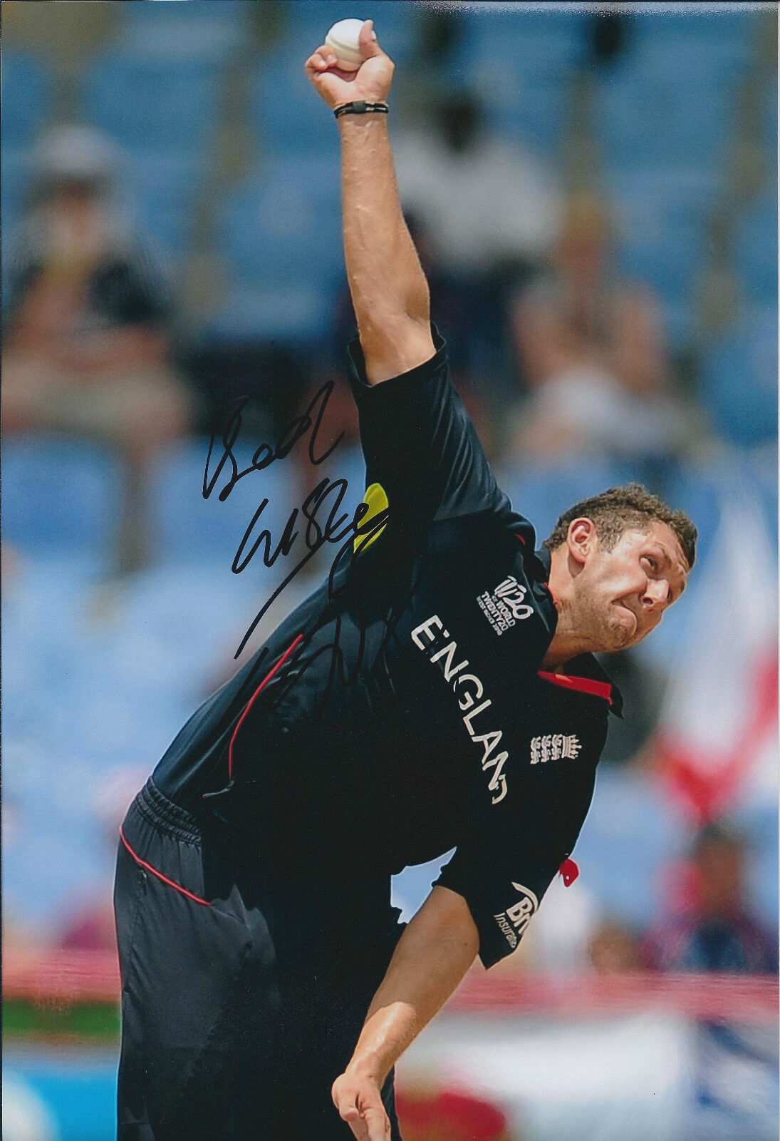 Tim BRESNAN Signed Autograph 12x8 Photo Poster painting AFTAL COA Cricket YORKSHIRE RARE