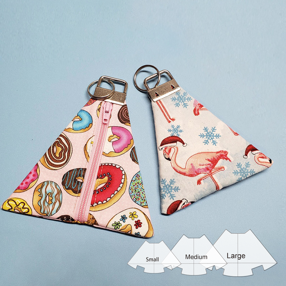 Cute Key Pouch Template Set With Instructions