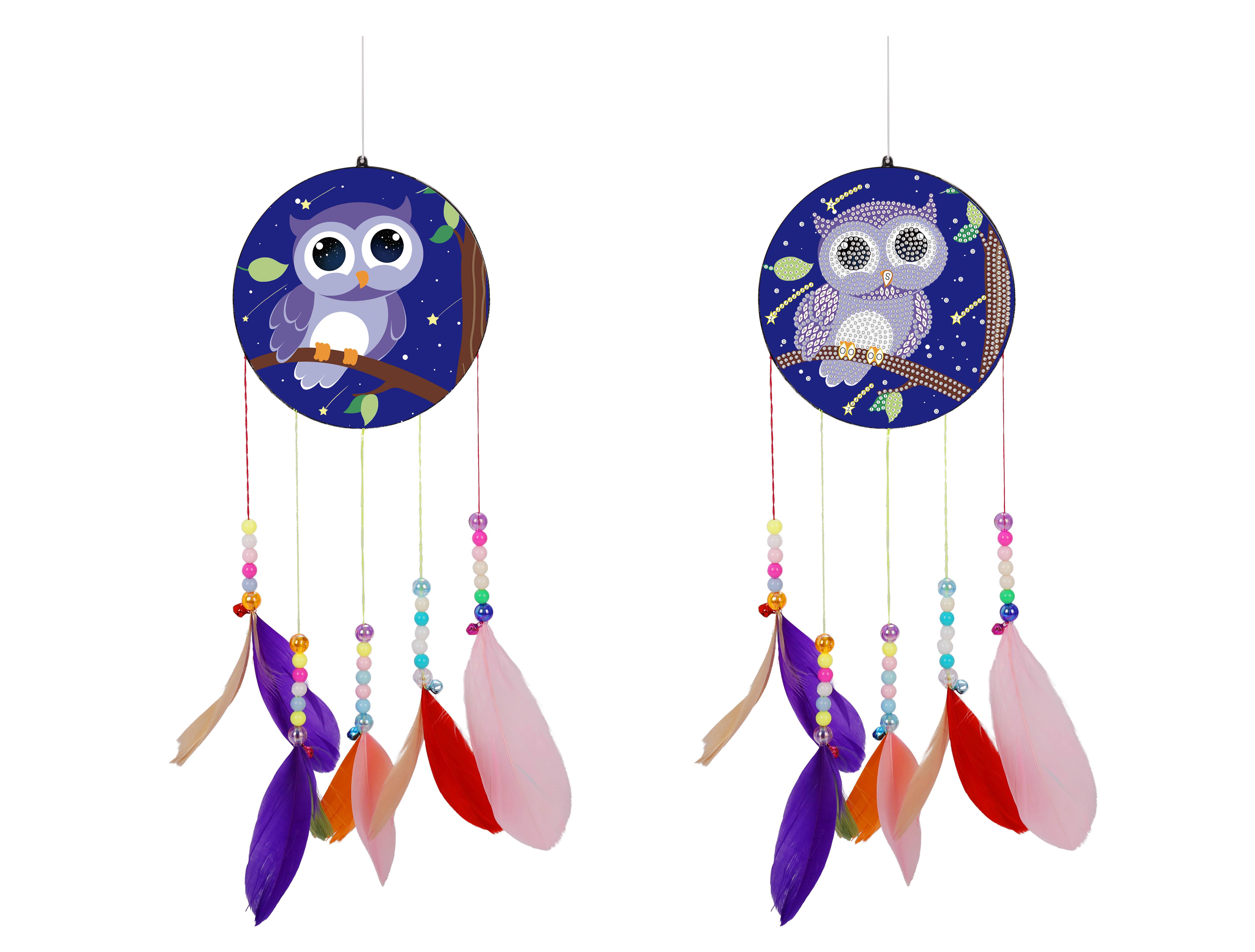 

Owl Acrylic Lucky Wind Chime - 5D DIY Craft Pendant, 501 Original
