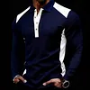 Men's Color-blocked Casual Polo Shirt by Inlyline