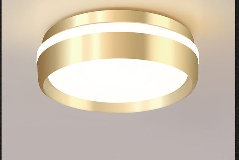 Modern Minimalist Gateway Round Gold LED Small Ceiling Lamp