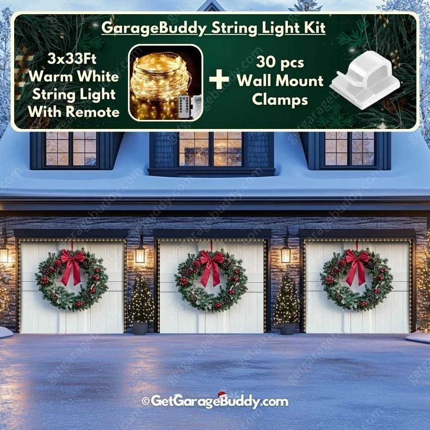 Christmas Wreath | Christmas Garage Door Cover
