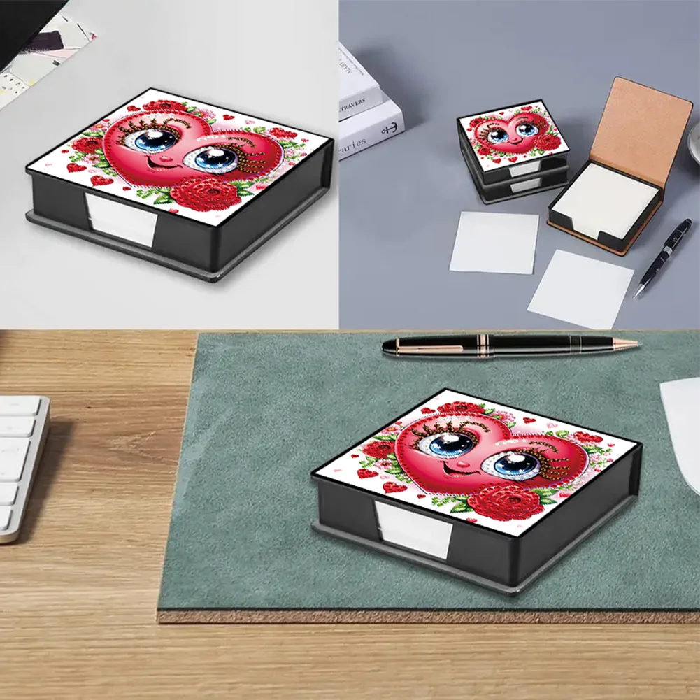 PU 5D Diamond Painting Kit Note Box DIY Diamond Art Notepad Box (J)