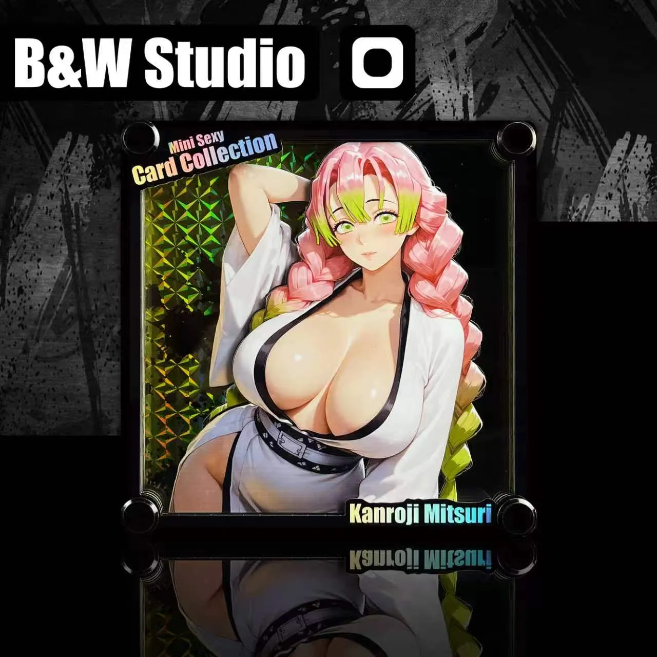 B&W Studio - Mini Prism Card Mitsuri Kanroji MNSC-001A MNSC-001B MNSC-001C Demon Slayer-
