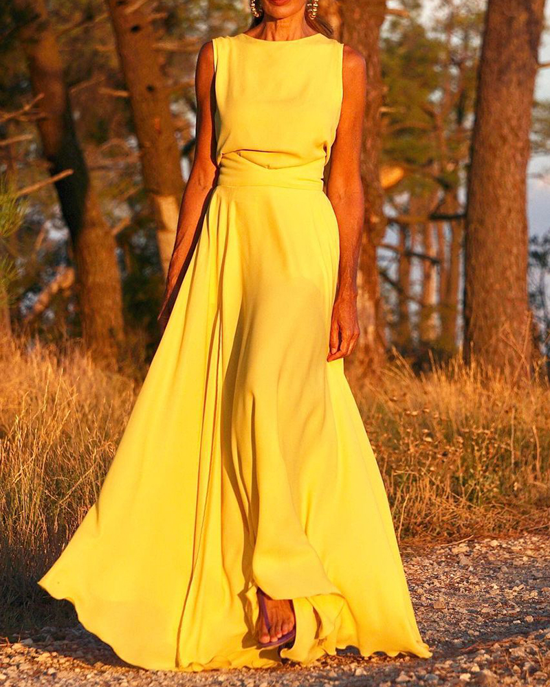 ribbon tie back dress