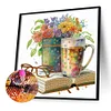 DIY teilweise speziell geformter Bohrer Diamantmalerei einfaches Buch Kaffee 40x40cm
