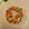 Diamond Painting Thanksgiving Pumpkin Wreath Pendant