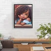 Diamond Painting -DIY Round Drill Little Girl and Animal