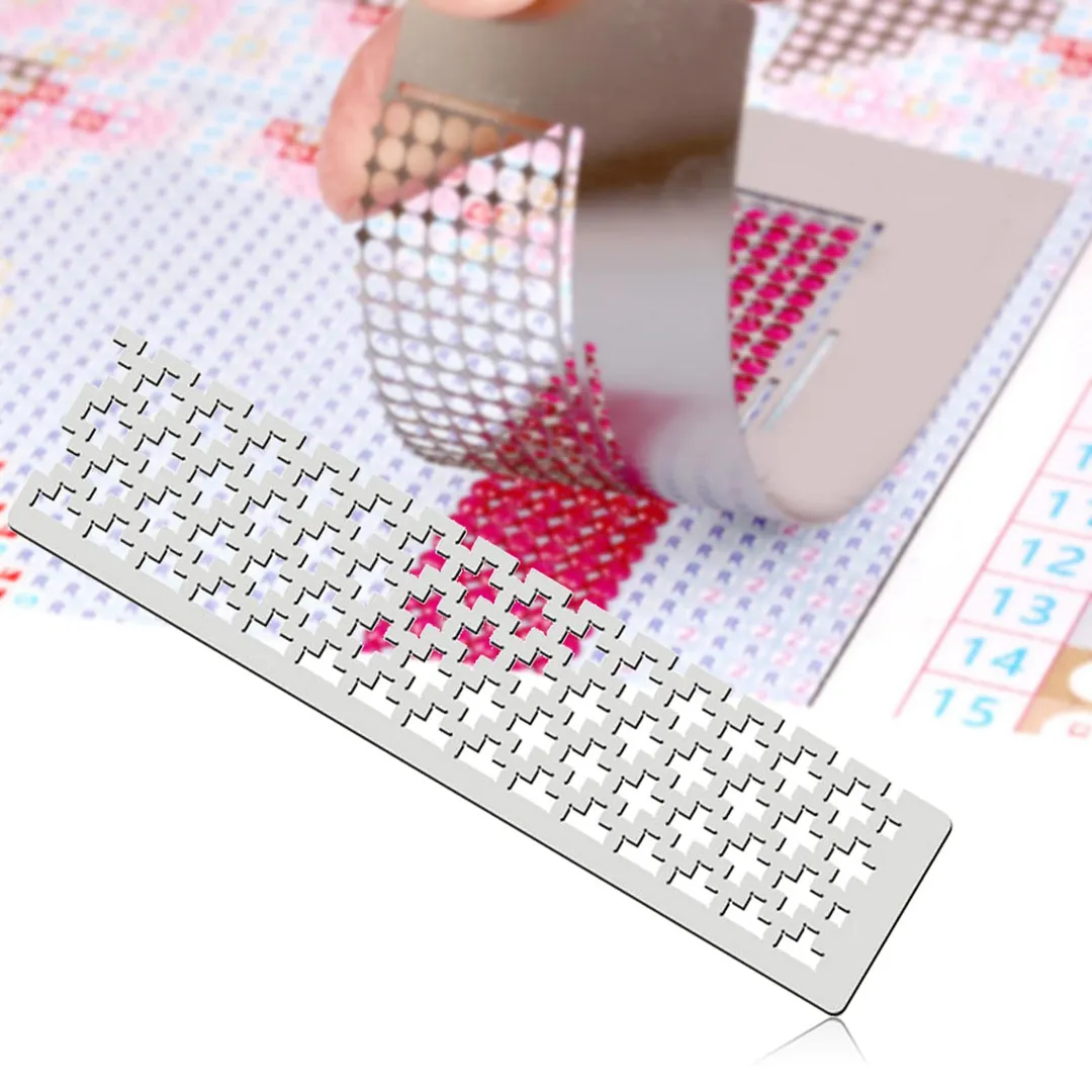 125 5D Drawing Ruler Practical Metal Square Drill for Art Crafts (A 30mm)