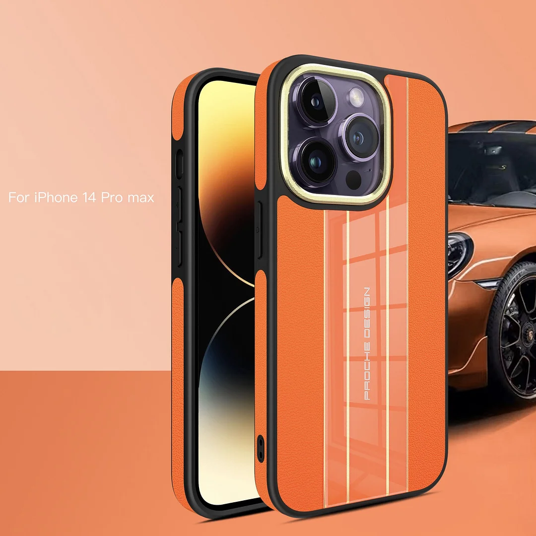 Drop-resistant leather case for iPhone