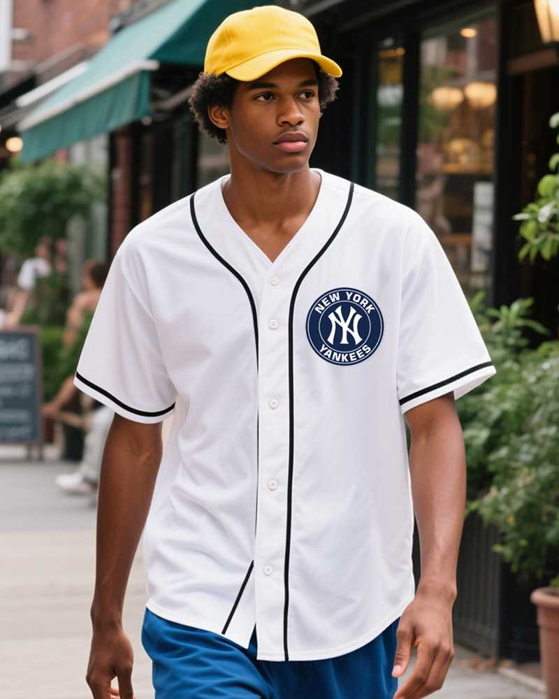 MLB Logo New York Yankees Printed Jersey