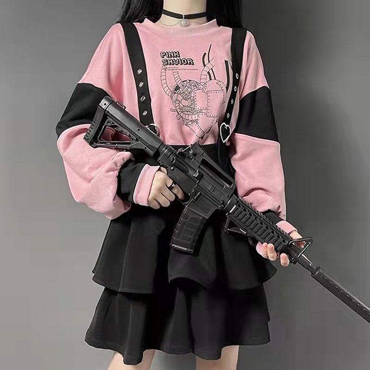 Pink Savior Kawaii Shirt Skirt Outfit weebmemes