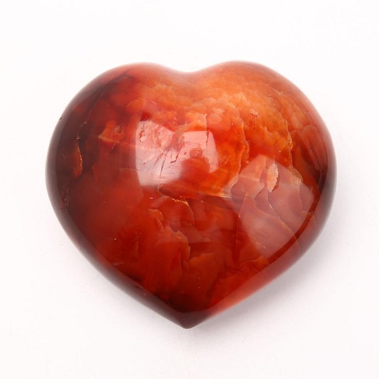 8cm Carnelian Heart Shape Carvings