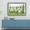 White Bear-Garden-11CT Stamped Cross Stitch 90*60cm/35.43*23.62in(Big Size)