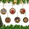6pcs/set DIY Diamond Special Shape Pearl Art Hanging Wooden Christmas Tree Ornament Kit
