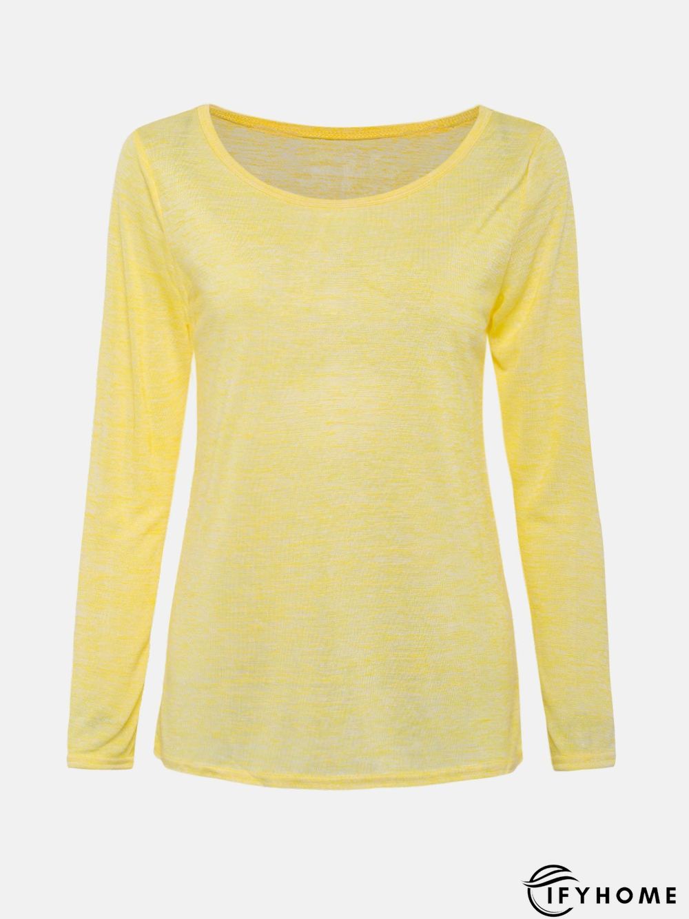 Long Sleeve Crew Neck Cotton T-shirt | IFYHOME