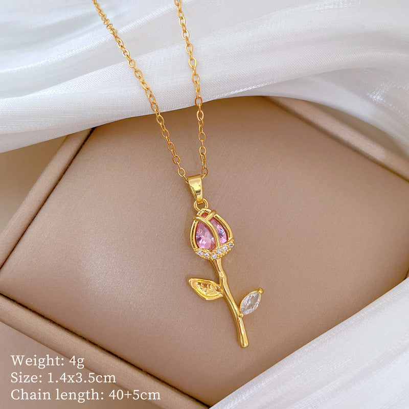 Moon Geometric Stainless Steel Stainless Steel Necklaces