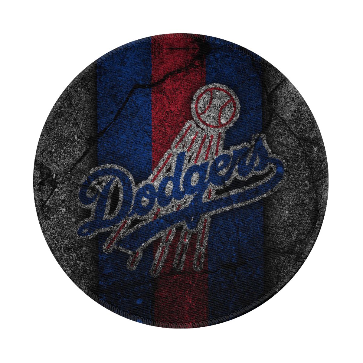 Los Angeles Dodgers Cracked Concrete Non-Slip Rubber Round Mouse Pad