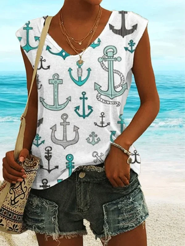Anchor Print Vest