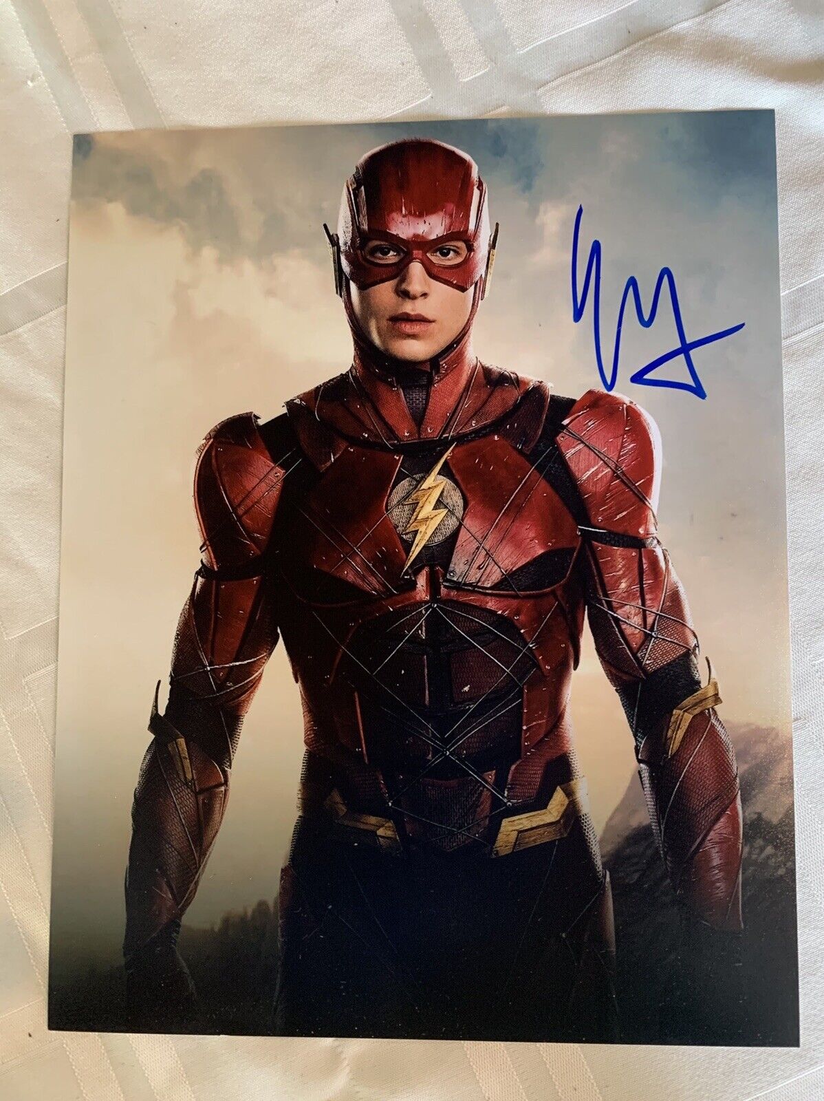 ezra miller signed 8x10 Photo Poster painting Auto