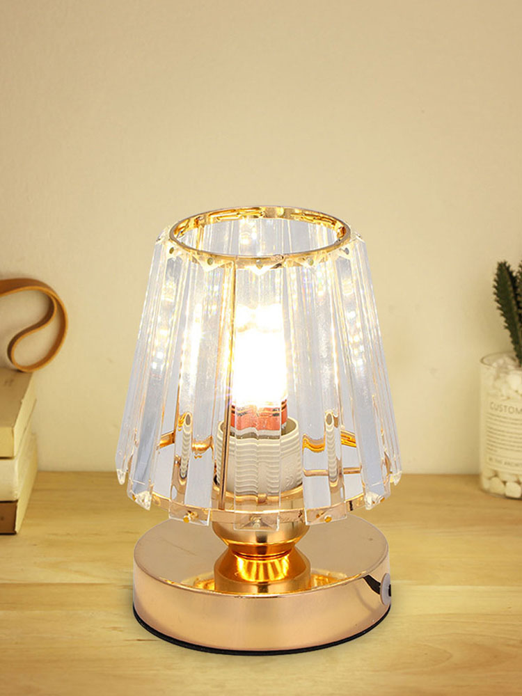 

Modern Crystal Table Lamp LED Bedside Desk Simple Touch Home Night Light, 501 Original