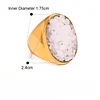 Chic Natural Stones Golden Rings