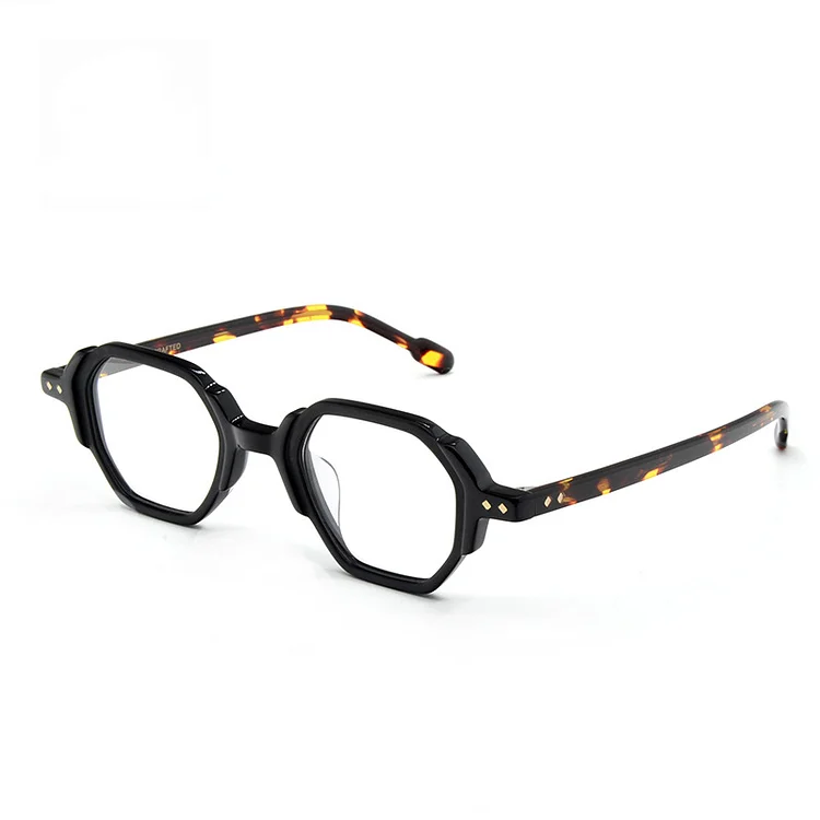 Japanese Hand-nade Irregular Eyeglasses Frames High Street Hip Hop Men Acetate Sunglasses  Myopia Siolar Glasses