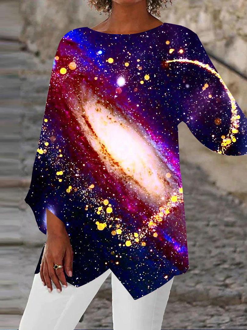 Women Half Sleeve V-neck Solid Color Dress