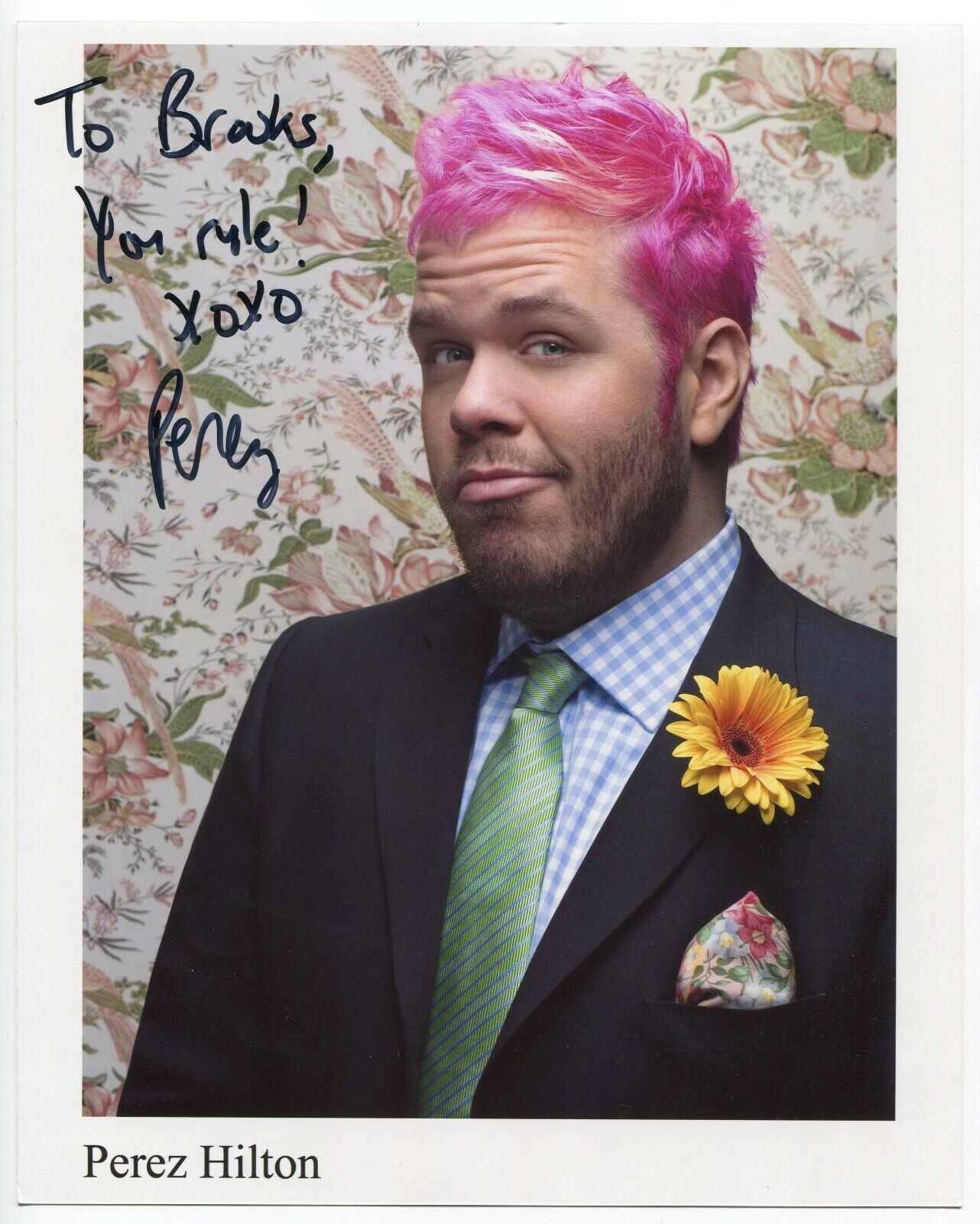 Perez Hilton Signed 8x10 Photo Poster painting Autographed Signature Actor Blogger