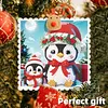 12Pcs Diamond Painting Snowman Greeting Card Set with Envelope