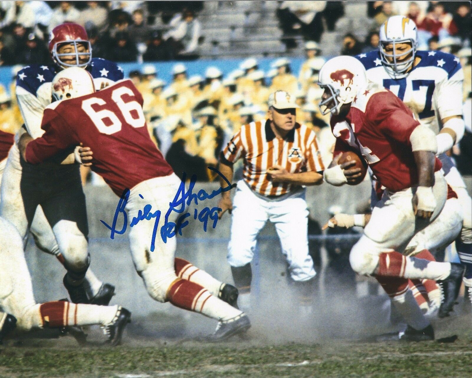 Signed 8x10 BILLY SHAW HOF Buffalo Bills Autographed Photo Poster painting - w/ COA